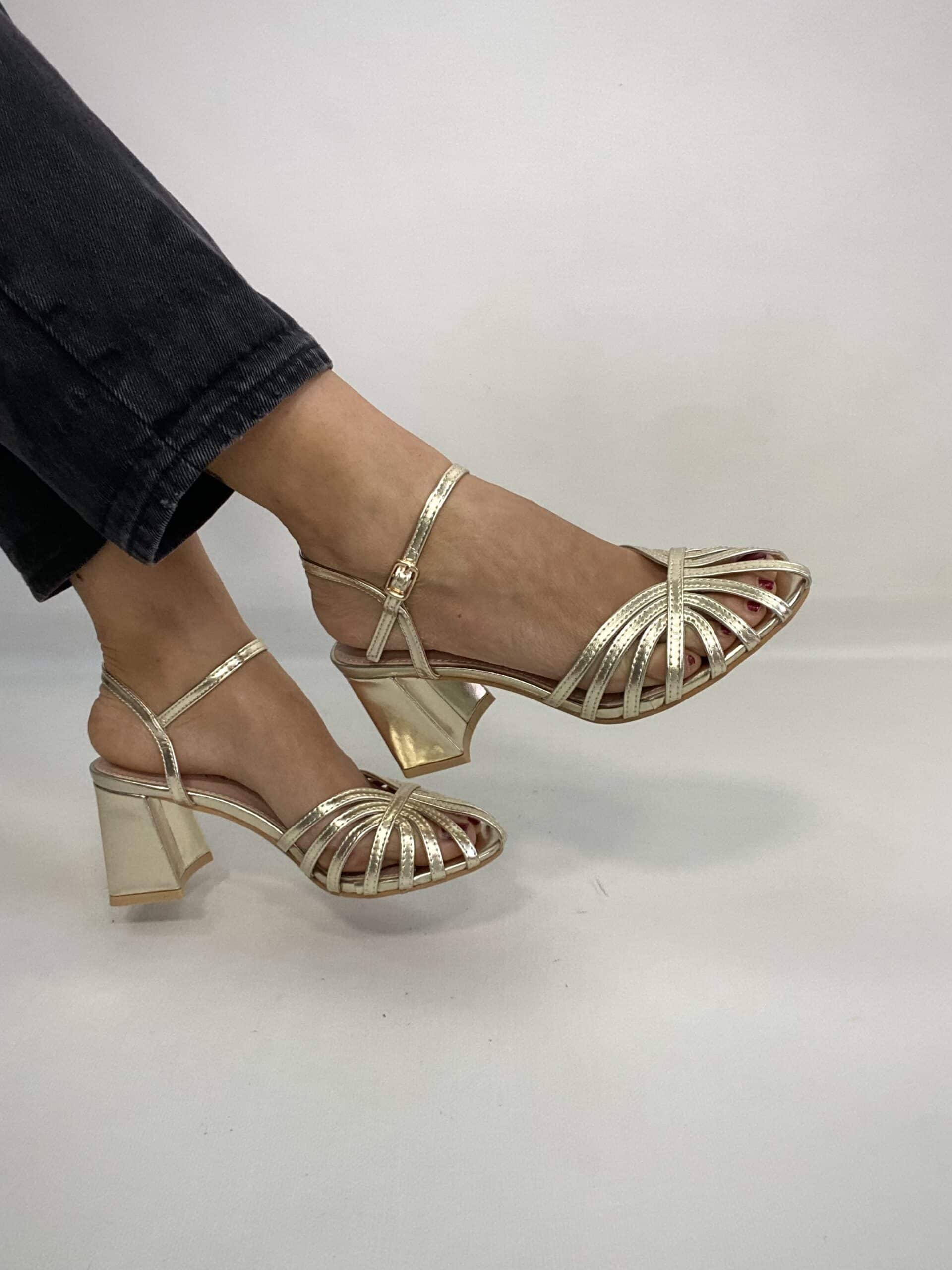 Sandali Tango Medium Comfort Heels Oro Upset Shop